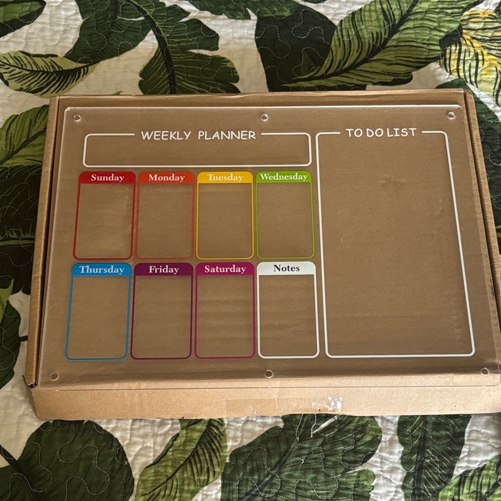 Colorful Acrylic Weekly Planner Board